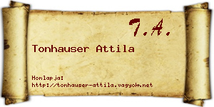Tonhauser Attila névjegykártya