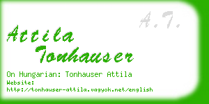 attila tonhauser business card